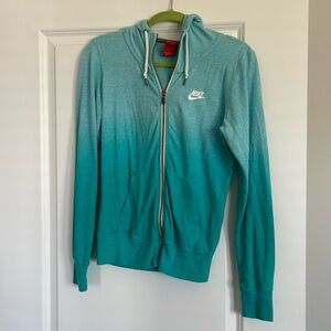 Nike blue ombré zip up jacket